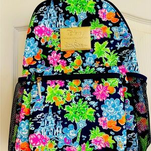 NWT Lilly Pulitzer Loves Disney Bahia Backpack Mickey Minnie Cinderella